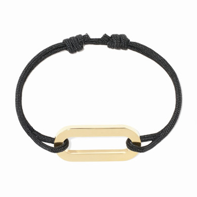 Bracelet sur cordon Maillon XL or jaune - dinh van