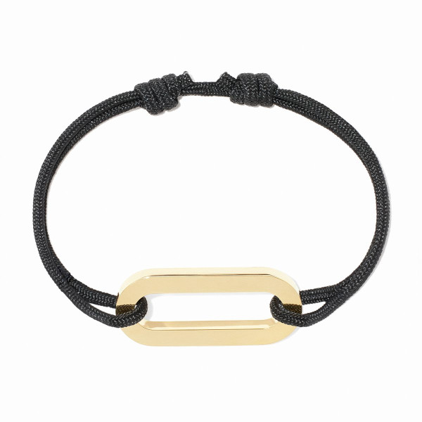 Bracelet sur cordon Maillon XL or jaune - dinh van