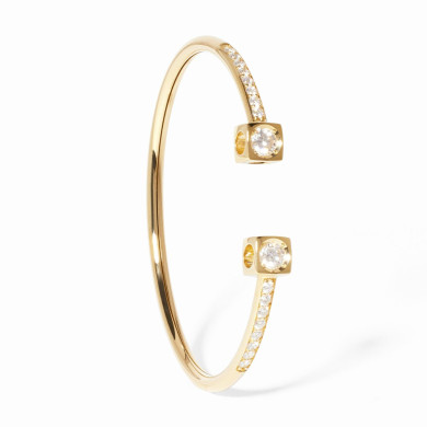 Bracelet Le Cube Diamant grand modèle or jaune et diamants - dinh van