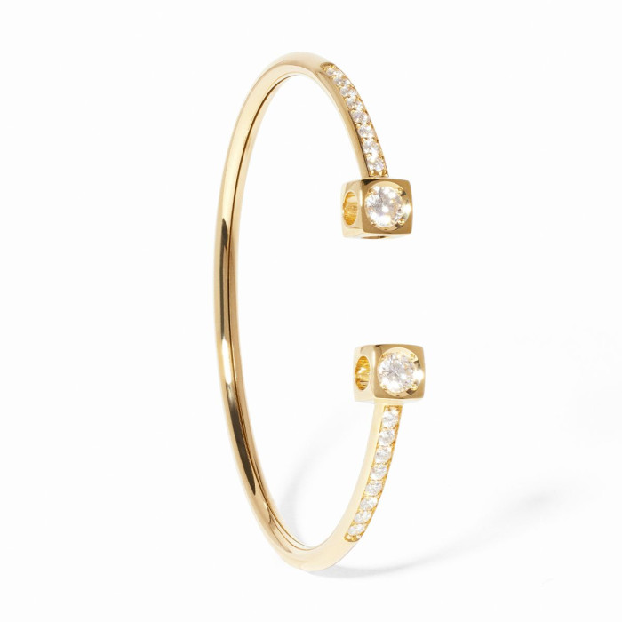 Bracelet Le Cube Diamant grand modèle or jaune et diamants - dinh van