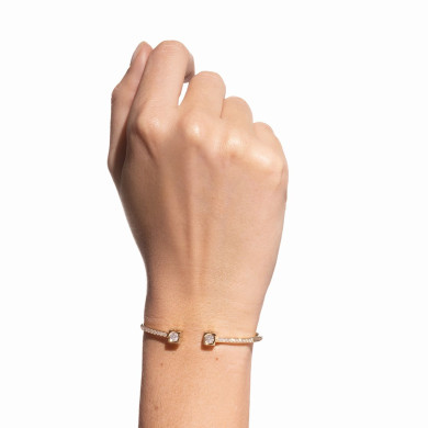 Bracelet Le Cube Diamant grand modèle or jaune et diamants - dinh van