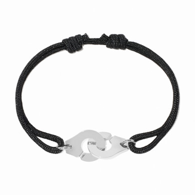 Bracelet sur cordon Menottes dinh van moyen modèle platine - dinh van