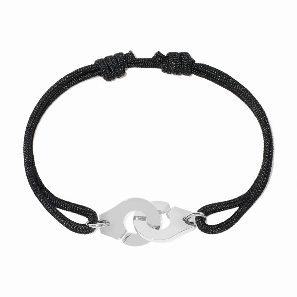 Bracelet sur cordon Menottes dinh van moyen modèle platine - dinh van