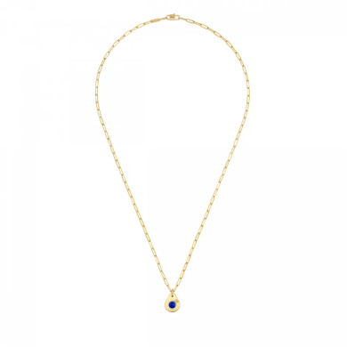 Collier Menottes dinh van R10 en or jaune et lapis lazuli - dinh van