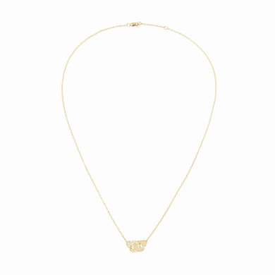 Collier Menottes dinh van XS or jaune et diamants
