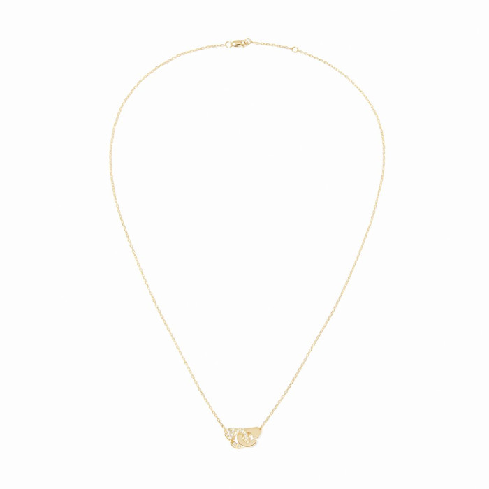 Collier Menottes dinh van XS or jaune et diamants