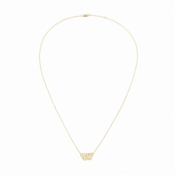 Collier Menottes dinh van XS or jaune et diamants