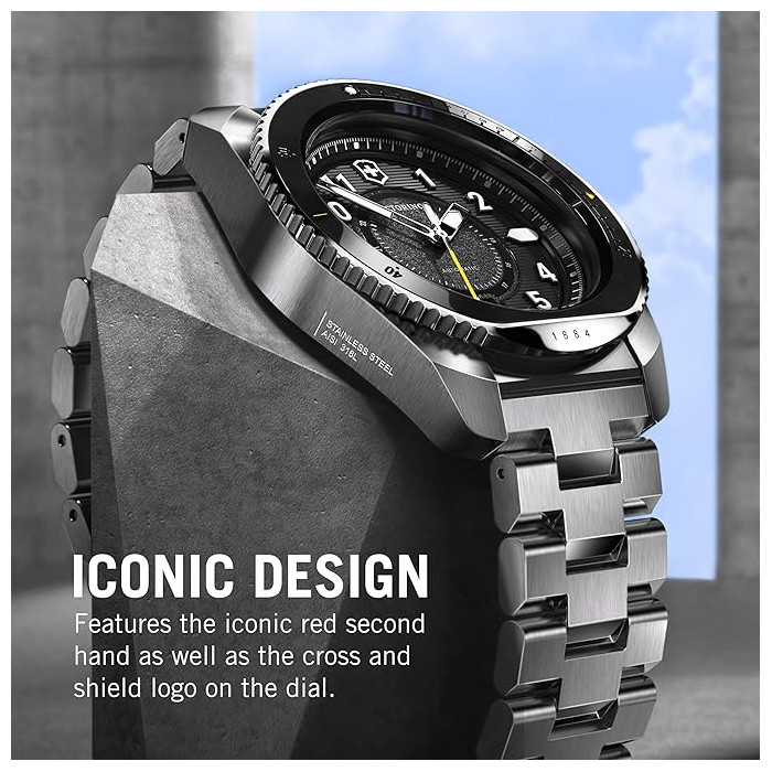 Montre Journey 1884 - Cadran noir et bracelet acier inoxydable argenté - Victorinox