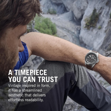 Montre Journey 1884 - Cadran noir et bracelet cuir marron - Victorinox