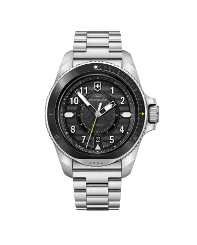 Montre Journey 1884 - Cadran noir et bracelet acier inoxydable argenté - Victorinox