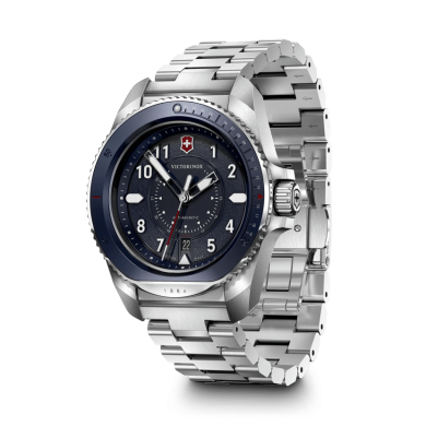 Montre Journey 1884 - Cadran bleu et bracelet acier inoxydable argenté - Victorinox
