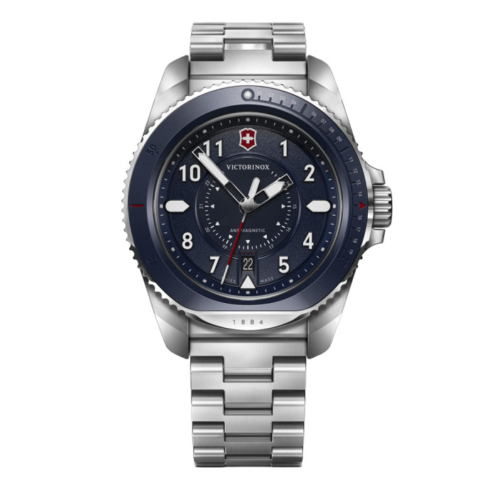 Montre Journey 1884 - Cadran bleu et bracelet acier inoxydable argenté - Victorinox