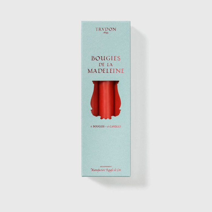 Madeleine Rouge Vif - 6 bougies - Trudon