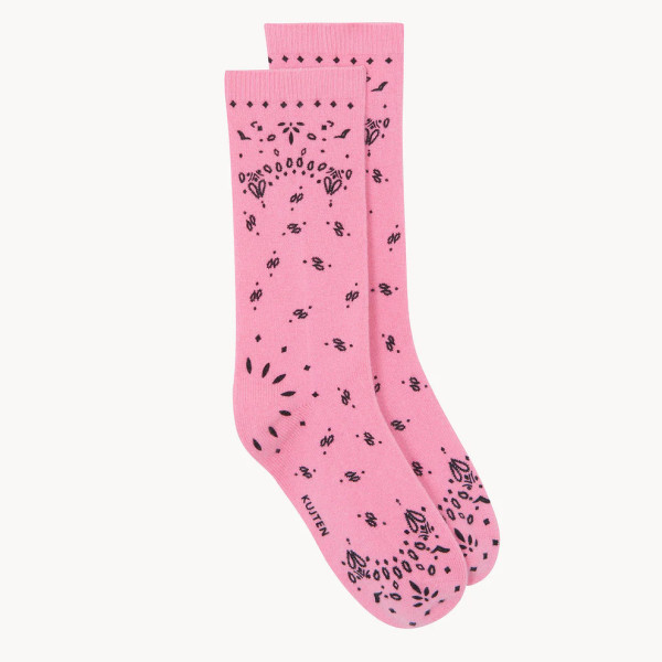 Chaussettes Sig Bandana Bubble Pink - KUJTEN