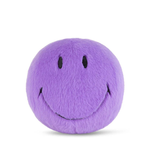 Smiley Fuzzy Pourpre - 13CM - BON TON TOYS