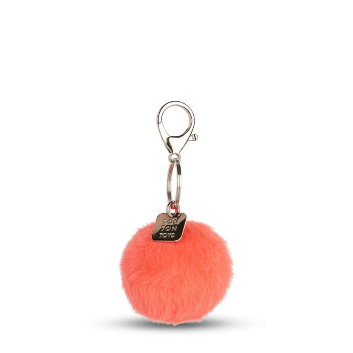Porte-clés Smiley Fuzzy Corail - BON TON TOYS