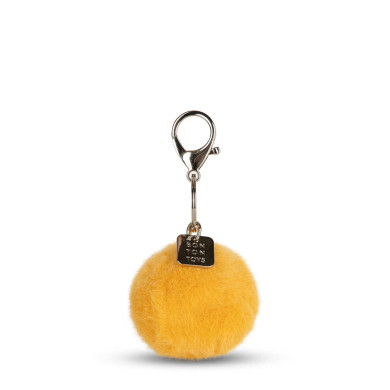 Porte-clés Smiley Fuzzy Jaune - BON TON TOYS