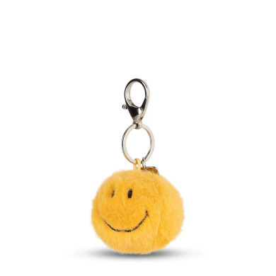 Porte-clés Smiley Fuzzy Jaune - BON TON TOYS