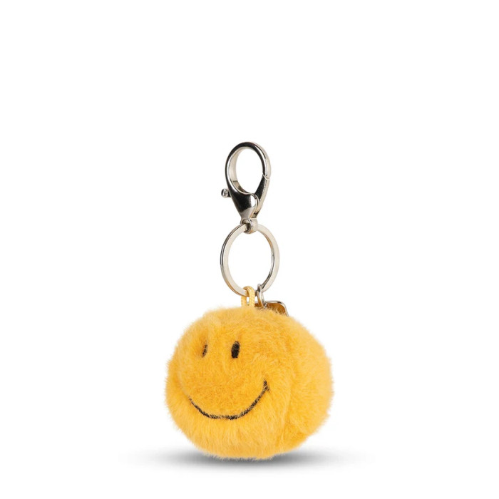 Porte-clés Smiley Fuzzy Jaune - BON TON TOYS