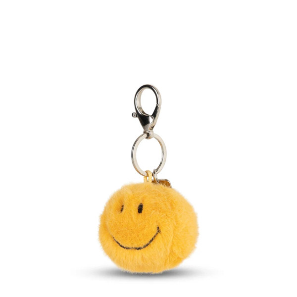 Porte-clés Smiley Fuzzy Jaune - BON TON TOYS
