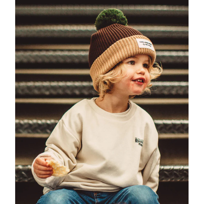 Bonnet Color Block Pistachio 2-5 ANS - Hello Hossy