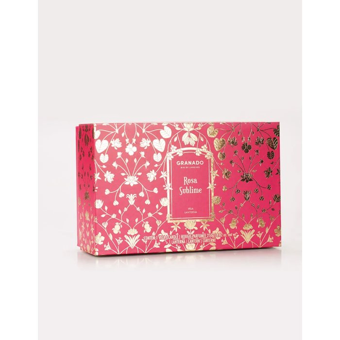 Coffret Bougie & Lanterne Rosa Sublime - Granado