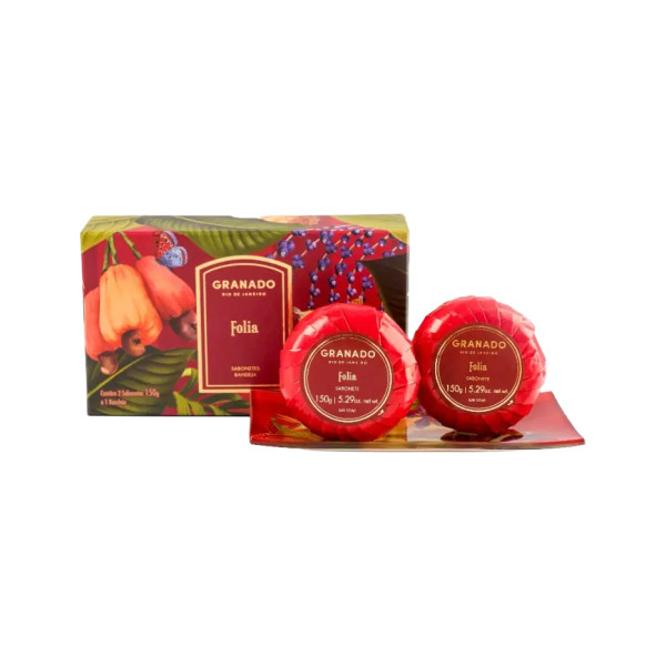 Plateau en Verre + Kit 2 Savons Folia - Granado