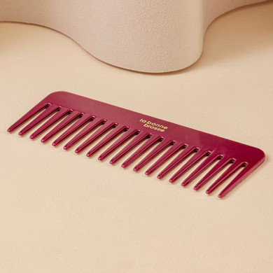 Le Peigne Large Démêlant en Acétate Rouge Cerise - La Bonne Brosse