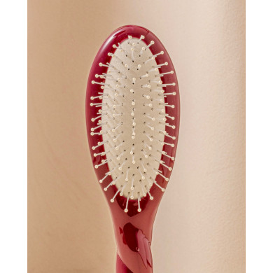N.04 La Petite Brosse Démêlante & Massante La Miracle Rouge Cerise - La Bonne Brosse