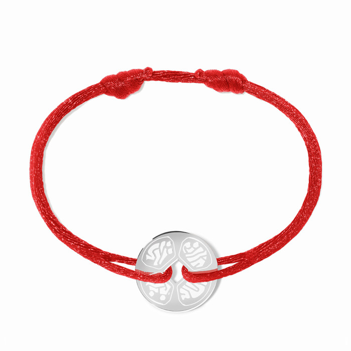 Bracelet cordon Kamasutra 19mm argent - dinh van