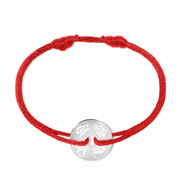 Bracelet cordon Kamasutra 19mm argent - dinh van