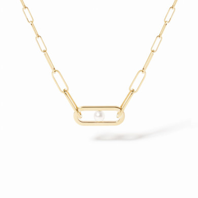 Collier Maillon Perle petit modèle Or jaune - dinh van