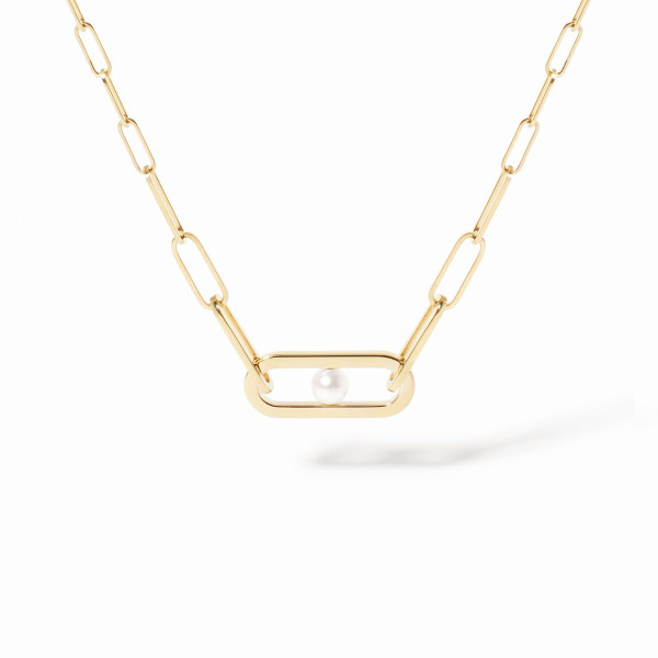 Collier Maillon Perle petit modèle Or jaune - dinh van