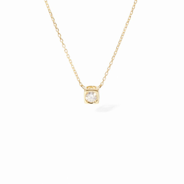 Collier Le Cube Diamant petit modèle or jaune et diamant - Dinh Van