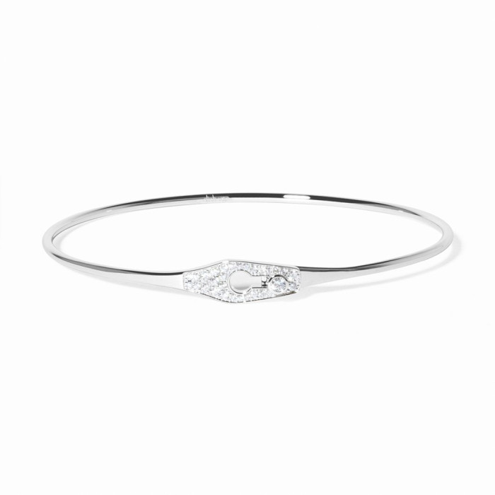 Serrure Jonc bracelet white gold and diamonds - Dinh Van