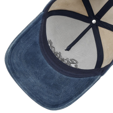 Casquette en Cuir Vintage Denim Blue - Stetson
