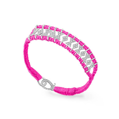Bracelet Buzios Rose fluo - Van Den Abeele
