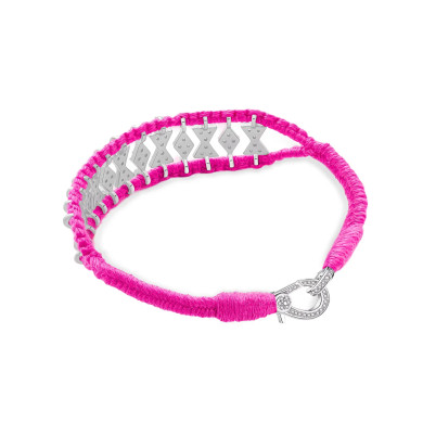 Bracelet Buzios Rose fluo - Van Den Abeele