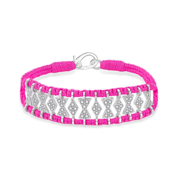 Bracelet Buzios Rose fluo - Van Den Abeele