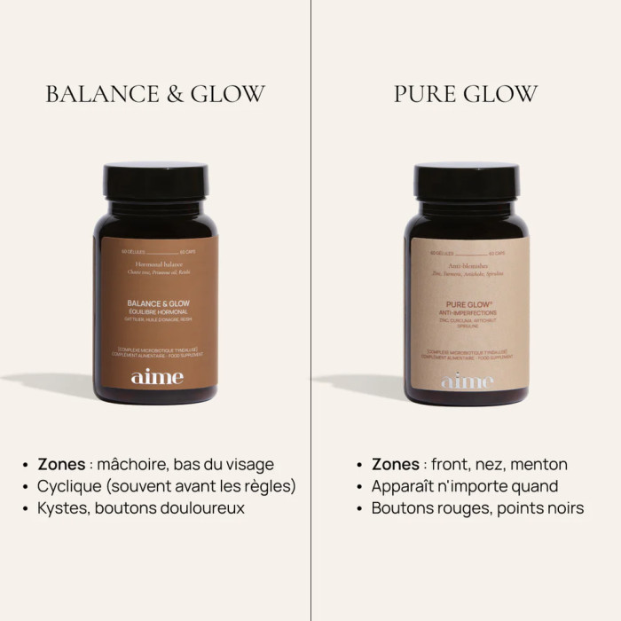 Complément alimentaire équilibre hormonal, Balance & Glow (60 gélules) - Aime