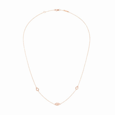 Collier Menottes dinh van multi-motifs or rose