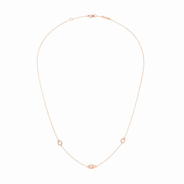 Collier Menottes dinh van multi-motifs or rose