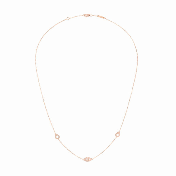 Collier Menottes dinh van multi-motifs or rose