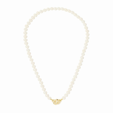 Collier de perles Menottes dinh van petit modèle or jaune et perles