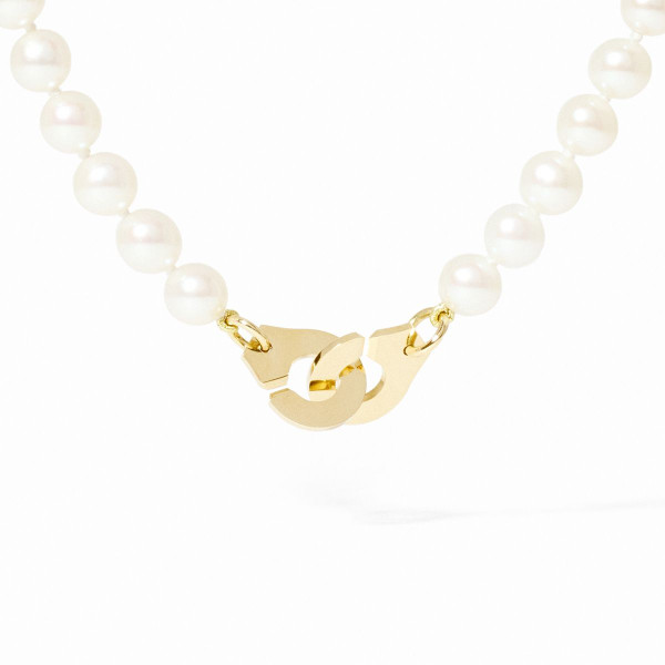Collier de perles Menottes dinh van petit modèle or jaune et perles