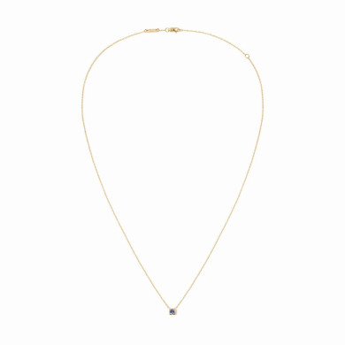 Collier dinh van Le Cube en or jaune et saphir bleu