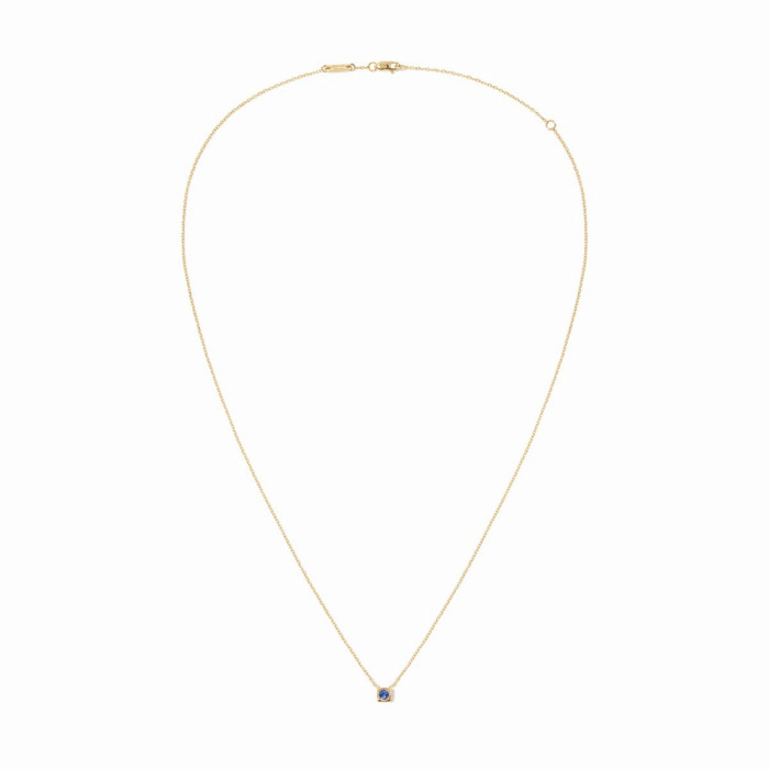 Collier dinh van Le Cube en or jaune et saphir bleu