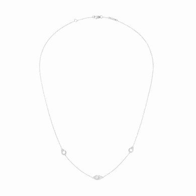 Collier Menottes dinh van multi-motifs or blanc