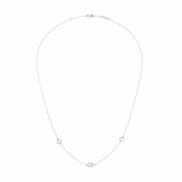 Collier Menottes dinh van multi-motifs or blanc