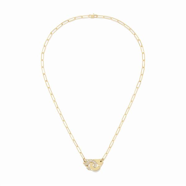 Collier Menottes dinh van moyen modèle or jaune et diamants
